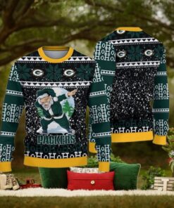 NFL Green Bay Packers Ugly Sweater Printed Christmas Santa Claus Ho Ho Ho Show Team Spirit