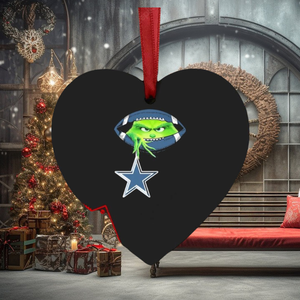 NFL Grinch Hold Dallas Cowboys Football Ornament Custom Name NFL Grinch Hold Dallas Cowboys Football Ornament Custom Name
