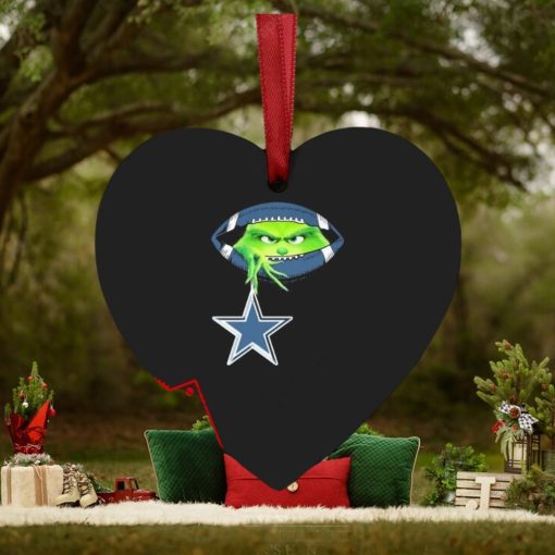 NFL Grinch Hold Dallas Cowboys Football Ornament Custom Name