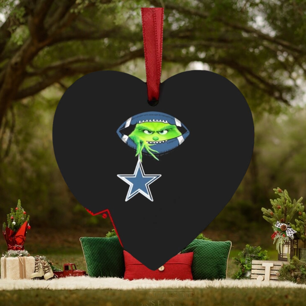 NFL Grinch Hold Dallas Cowboys Football Ornament Custom Name NFL Grinch Hold Dallas Cowboys Football Ornament Custom Name