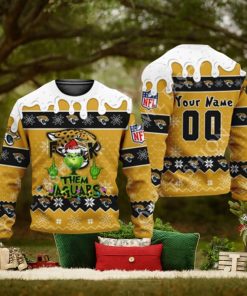 NFL Grinch Jacksonville Jaguars Personalized Limited Christmas Sweater Jumper