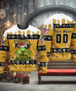 NFL Grinch Jacksonville Jaguars Personalized Limited Christmas Sweater Jumper