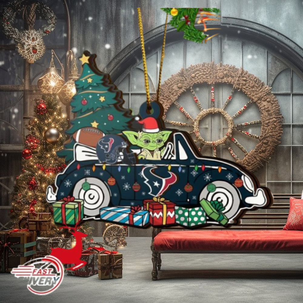 NFL Houston Texans And Baby Yoda Christmas Ornament 2023 Christmas Tree Decorations NFL Houston Texans And Baby Yoda Christmas Ornament 2023 Christmas Tree Decorations
