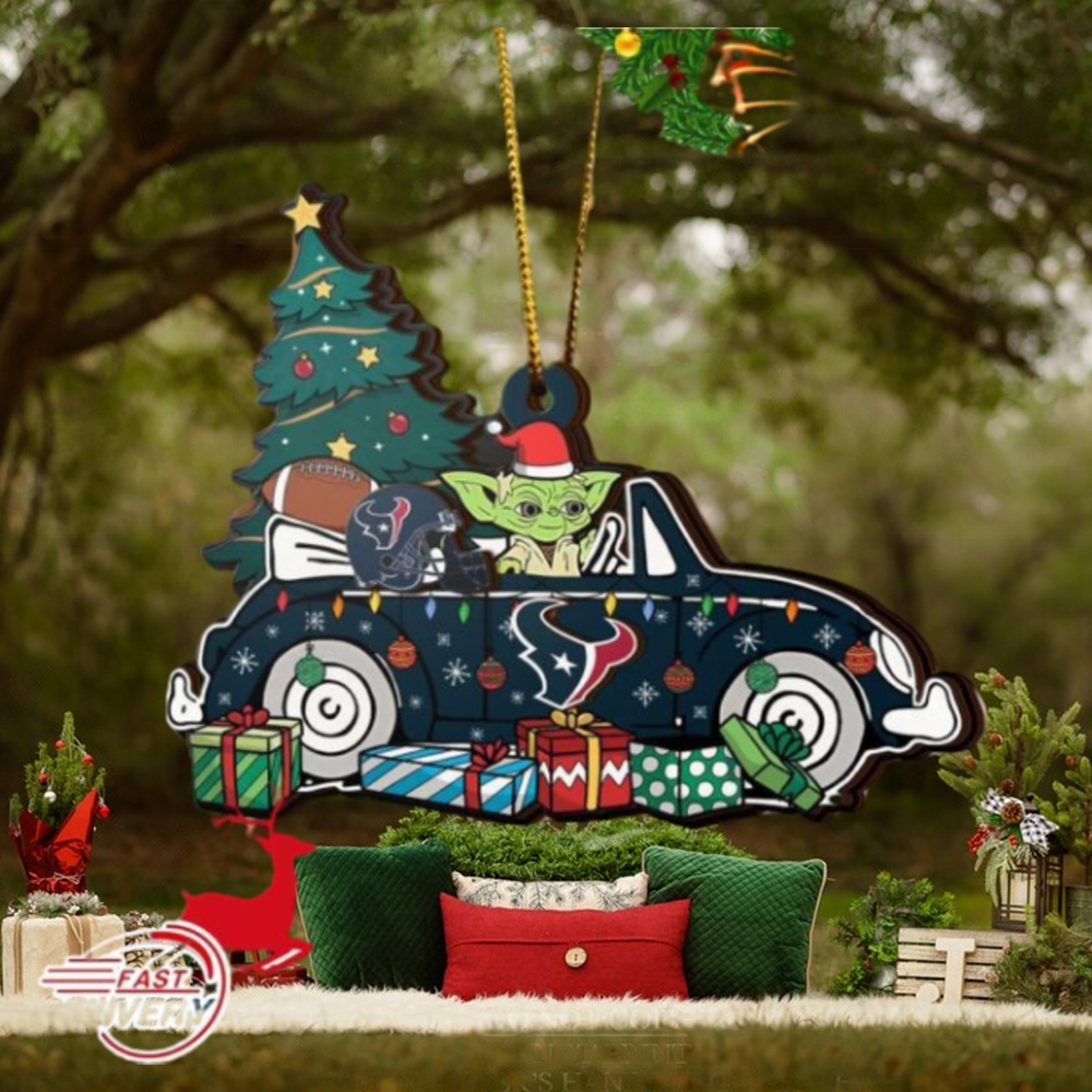NFL Houston Texans And Baby Yoda Christmas Ornament 2023 Christmas Tree Decorations NFL Houston Texans And Baby Yoda Christmas Ornament 2023 Christmas Tree Decorations
