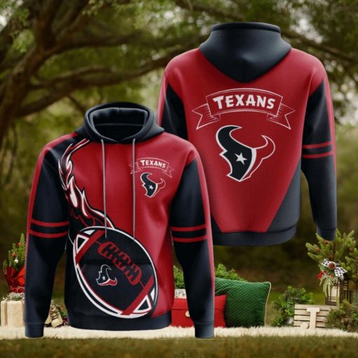 NFL Houston Texans Battle Red Fire Pullover Hoodie