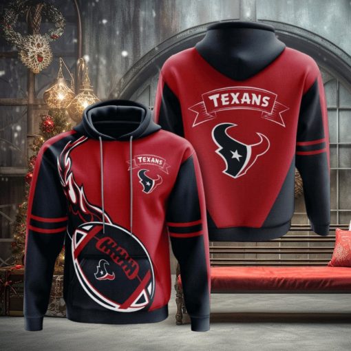 NFL Houston Texans Battle Red Fire Pullover Hoodie