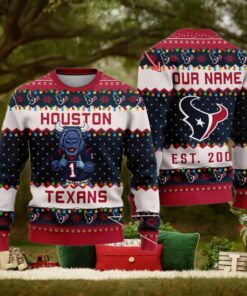 NFL Houston Texans Cute Mascot Custom Ugly Christmas Sweater