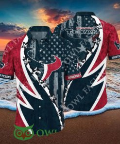 NFL Houston Texans Graphic American Flag Hot Summer Hawaiian Shirt 2024