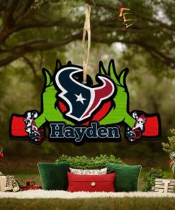 NFL Houston Texans Grinch Christmas Ornament Personalized Your Name 2023 Christmas Tree Decorations