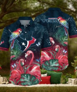 NFL Houston Texans Hawaii Shirt Flamingo And Flower Aloha Shirt