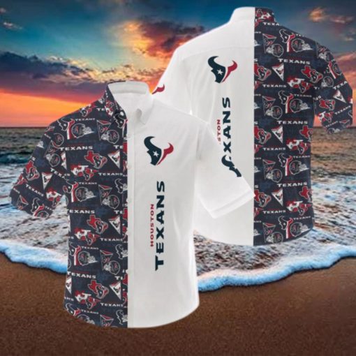 NFL Houston Texans Logo Hot Hawaiian Shirt Gift For Men And Women Color White