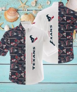 NFL Houston Texans Logo Hot Hawaiian Shirt Gift For Men And Women Color White