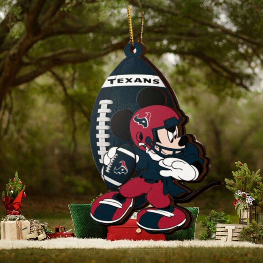 NFL Houston Texans Mickey Mouse Christmas Ornament 2023 Christmas Tree Decorations NFL Houston Texans Mickey Mouse Christmas Ornament 2023 Christmas Tree Decorations