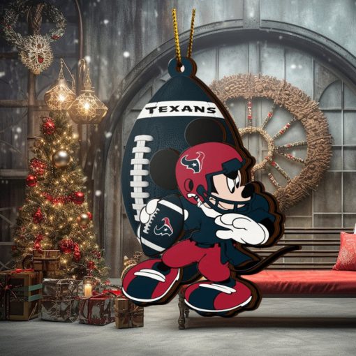 NFL Houston Texans Mickey Mouse Christmas Ornament