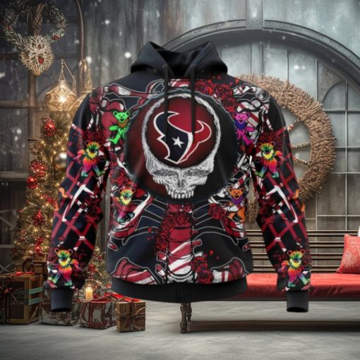 NFL Houston Texans Mix Grateful Dead, Personalized Name & Number Specialized Concepts Kits 3D Hoodie