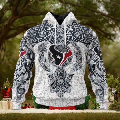 NFL Houston Texans Norse Viking Symbols 3D Hoodie