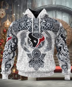 NFL Houston Texans Norse Viking Symbols 3D Hoodie