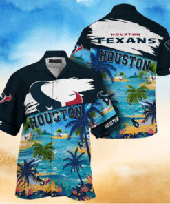 NFL Houston Texans Palm Tree Hot Summer Hawaiian Shirt Gifts Sport Fans