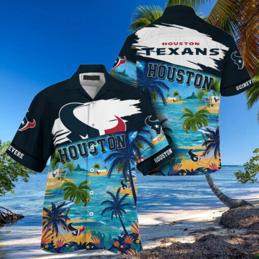 NFL Houston Texans Palm Tree Hot Summer Hawaiian Shirt Gifts Sport Fans