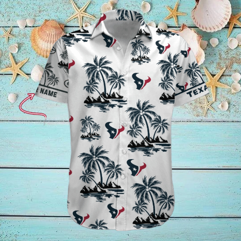 NFL Houston Texans Palm Tree Tropical Summer Hawaiian Shirt NFL Houston Texans Palm Tree Tropical Summer Hawaiian Shirt