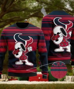 NFL Houston Texans Snoopy Celebrates His Victory Ugly Christmas Sweater