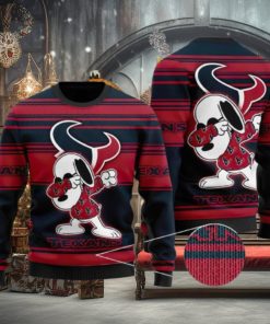 NFL Houston Texans Snoopy Celebrates His Victory Ugly Christmas Sweater