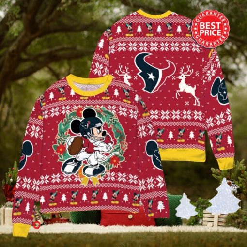 NFL Houston Texans x Mickey Mouse Christ Ugly Sweater