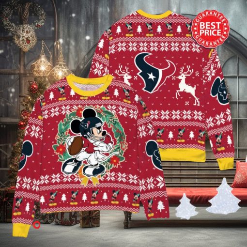 NFL Houston Texans x Mickey Mouse Christ Ugly Sweater