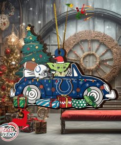 NFL Indianapolis Colts And Baby Yoda Christmas Ornament 2023 Christmas Tree Decorations