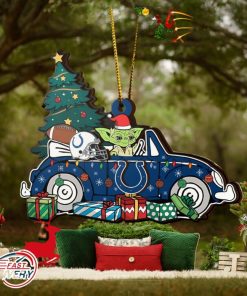 NFL Indianapolis Colts And Baby Yoda Christmas Ornament 2023 Christmas Tree Decorations