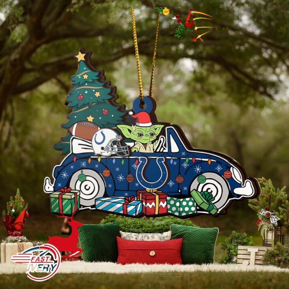 NFL Indianapolis Colts And Baby Yoda Christmas Ornament 2023 Christmas Tree Decorations NFL Indianapolis Colts And Baby Yoda Christmas Ornament 2023 Christmas Tree Decorations