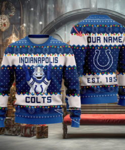NFL Indianapolis Colts Cute Mascot Custom Ugly Christmas Sweater