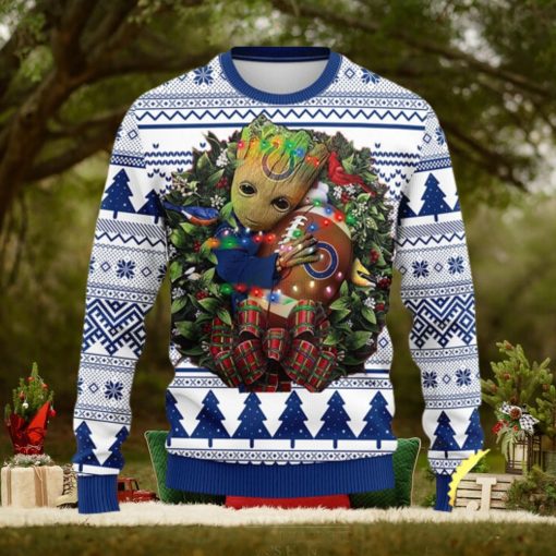 NFL Indianapolis Colts Groot Hug Christmas Ugly Sweater