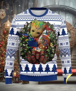 NFL Indianapolis Colts Groot Hug Christmas Ugly Sweater