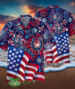 NFL Indianapolis Colts Memorial Firework Hawaiian Shirt Tropical Football Aloha Shirt