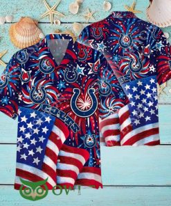 NFL Indianapolis Colts Memorial Firework Hawaiian Shirt Tropical Football Aloha Shirt