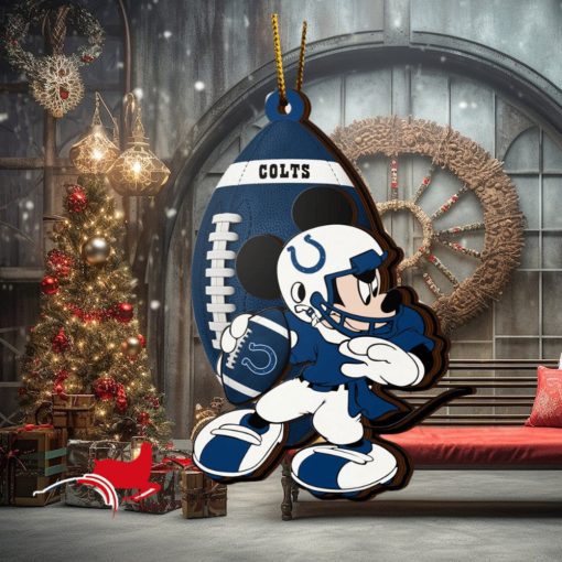 NFL Indianapolis Colts Mickey Mouse Christmas Ornament 2023 Christmas Tree Decorations