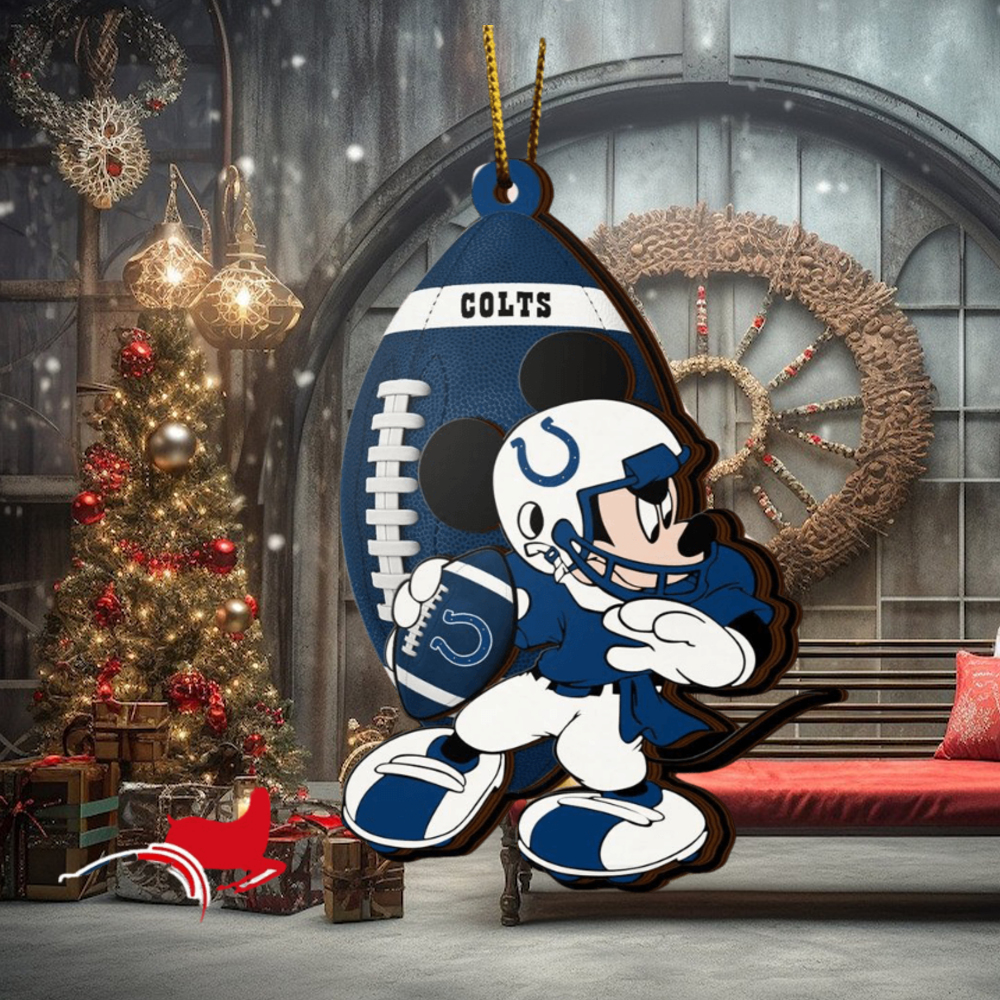 NFL Indianapolis Colts Mickey Mouse Christmas Ornament 2023 Christmas Tree Decorations NFL Indianapolis Colts Mickey Mouse Christmas Ornament 2023 Christmas Tree Decorations