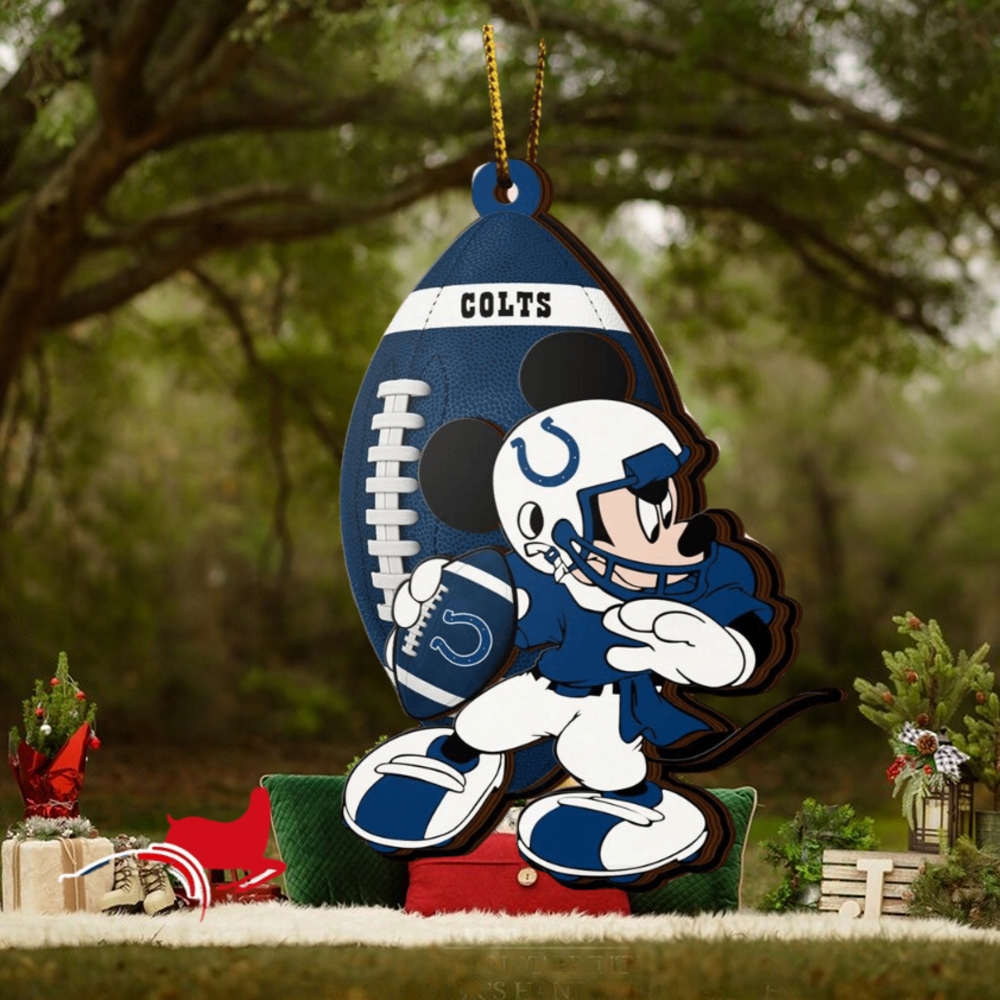 NFL Indianapolis Colts Mickey Mouse Christmas Ornament 2023 Christmas Tree Decorations NFL Indianapolis Colts Mickey Mouse Christmas Ornament 2023 Christmas Tree Decorations