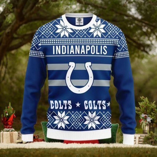 NFL Indianapolis Colts New Season Cold Knitted Christmas 3D Sweater