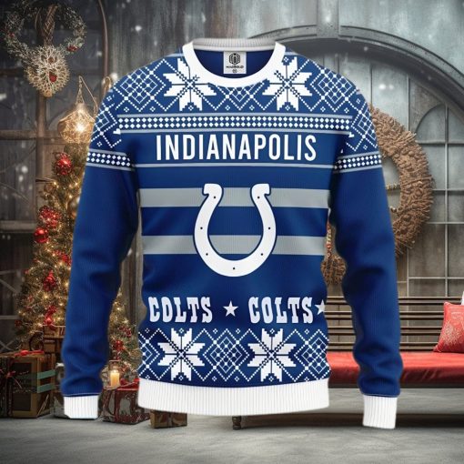 NFL Indianapolis Colts New Season Cold Knitted Christmas 3D Sweater