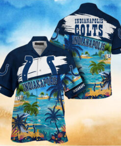 NFL Indianapolis Colts Palm Tree Hot Summer Hawaiian Shirt Gifts Sport Fans
