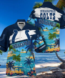NFL Indianapolis Colts Palm Tree Hot Summer Hawaiian Shirt Gifts Sport Fans