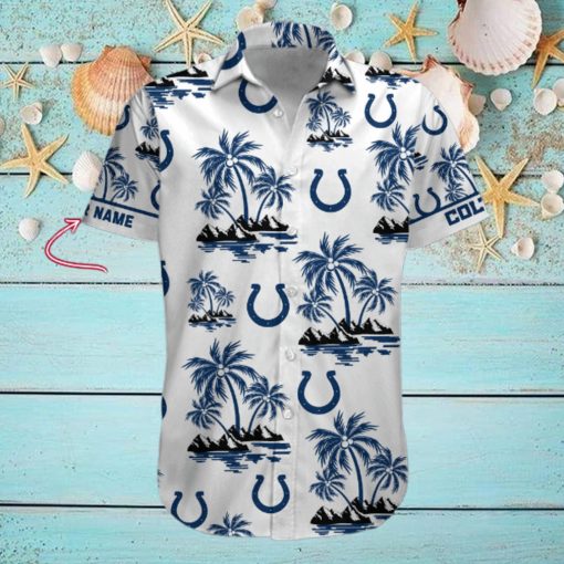 NFL Indianapolis Colts Palm Tree Tropical Summer Hawaiian Shirt