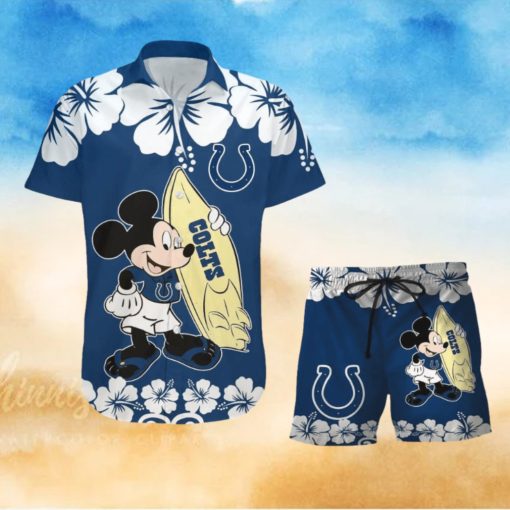 NFL Indianapolis Colts V2 Tropical Combo Hawaiian And Short