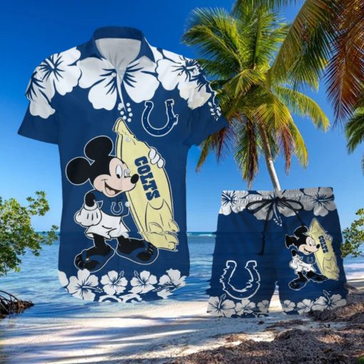 NFL Indianapolis Colts V2 Tropical Combo Hawaiian And Short