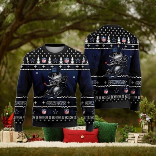 NFL Jack Skellington Dallas Cowboys Ugly Christmas Sweater