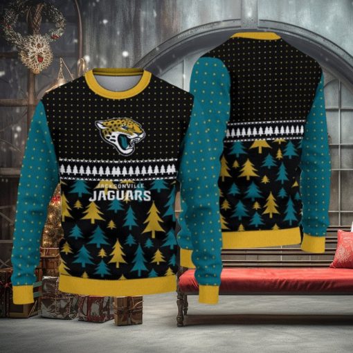 NFL Jacksonville Jaguars Christmas Pattern V2 Sport Christmas Ugly Sweater 3D