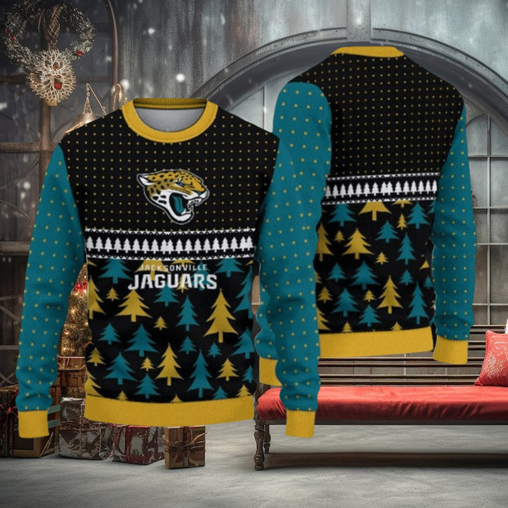 NFL Jacksonville Jaguars Christmas Pattern V2 Sport Christmas Ugly Sweater 3D NFL Jacksonville Jaguars Christmas Pattern V2 Sport Christmas Ugly Sweater 3D
