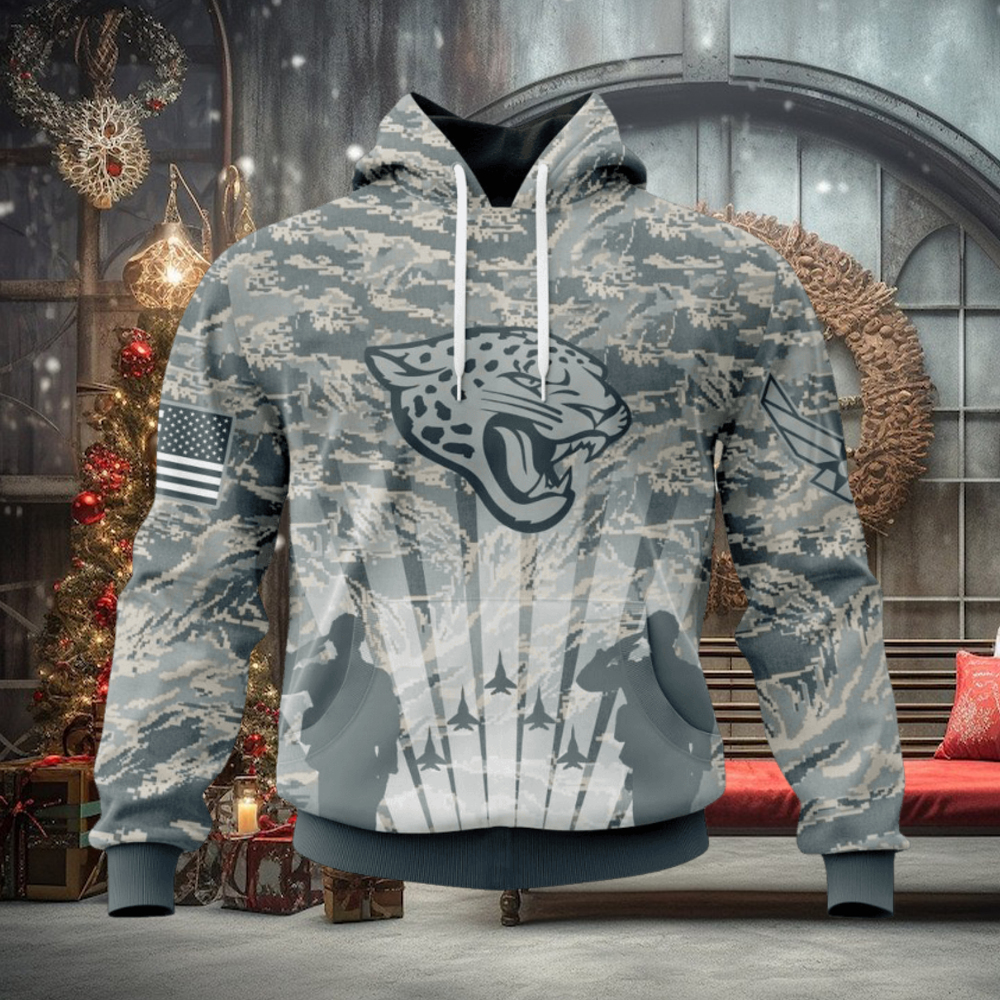 NFL Jacksonville Jaguars Custom Name Number Honor US Air Force Veterans Pullover Hoodie NFL Jacksonville Jaguars Custom Name Number Honor US Air Force Veterans Pullover Hoodie